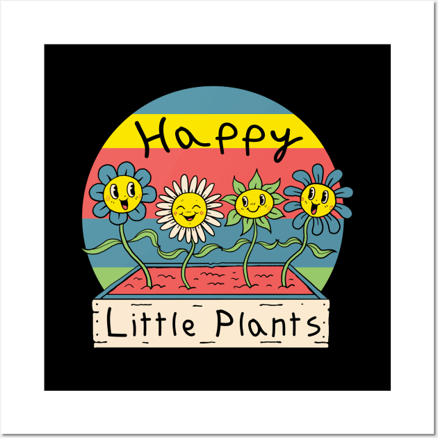 Happy Little Plants Wall Art by Vincent Trinidad Art